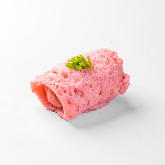 Starwberry Chenna Malai Roll